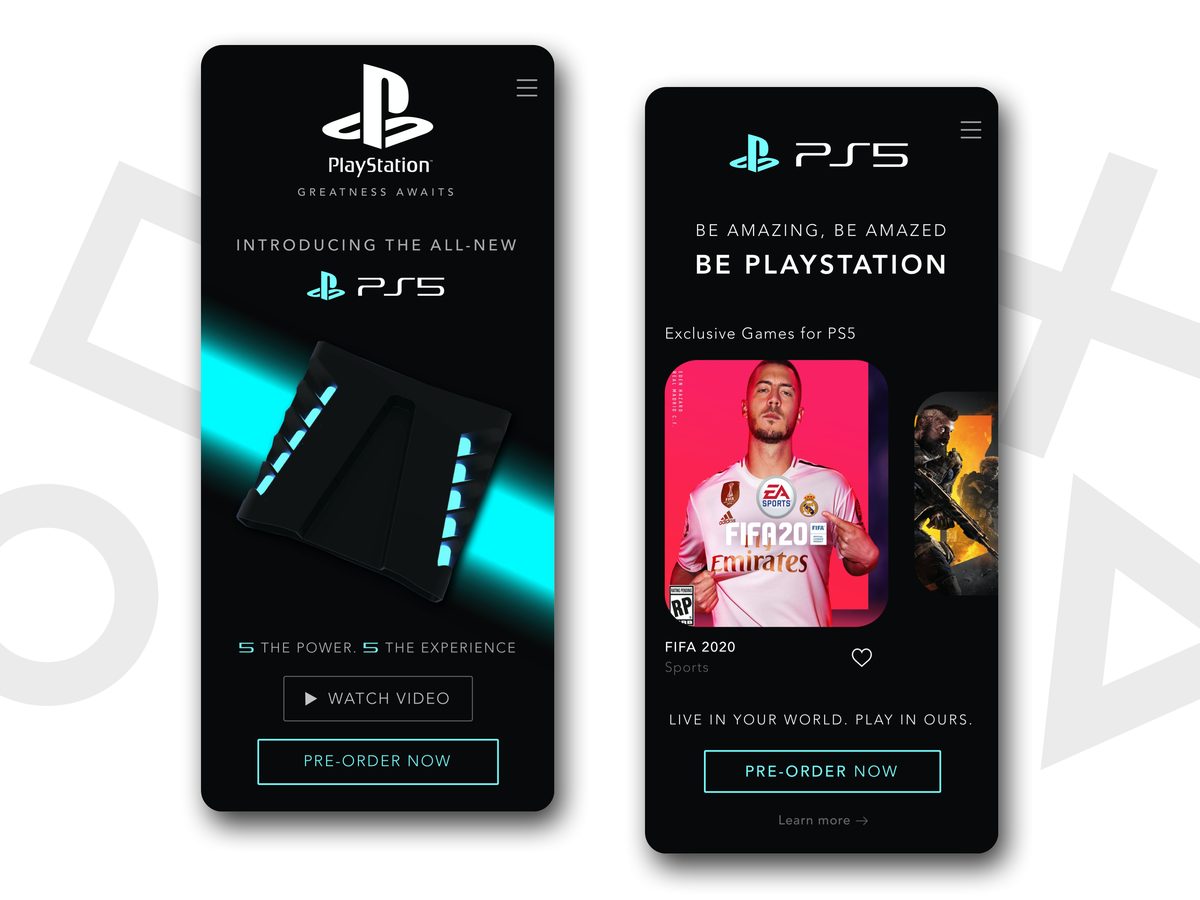 PS5 app concept